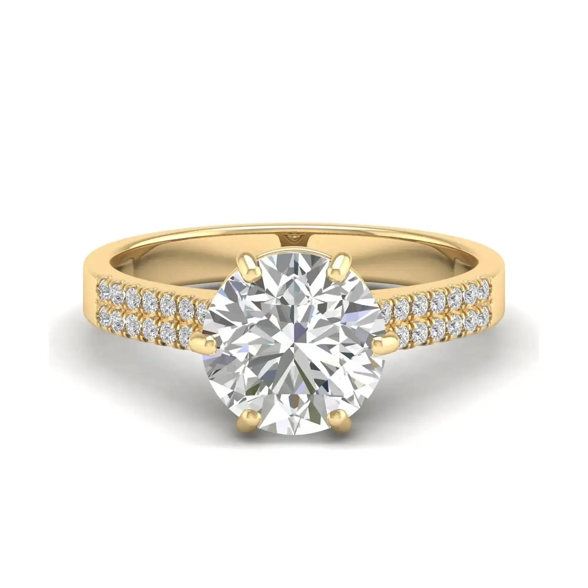 Luxury Moissanite Diamond Ring – Silver, Gold & Platinum | GRA Certified & Customizable - Alymwndw