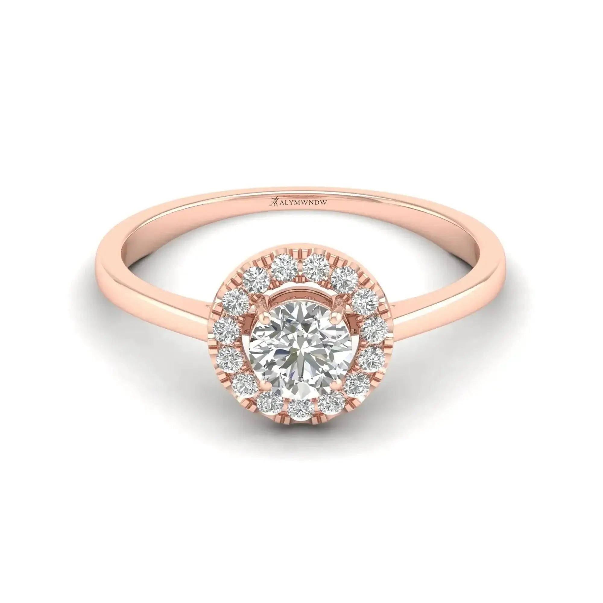 Luxury Moissanite Diamond Ring with Side Stones – Silver, Gold & Platinum | Customizable - Alymwndw