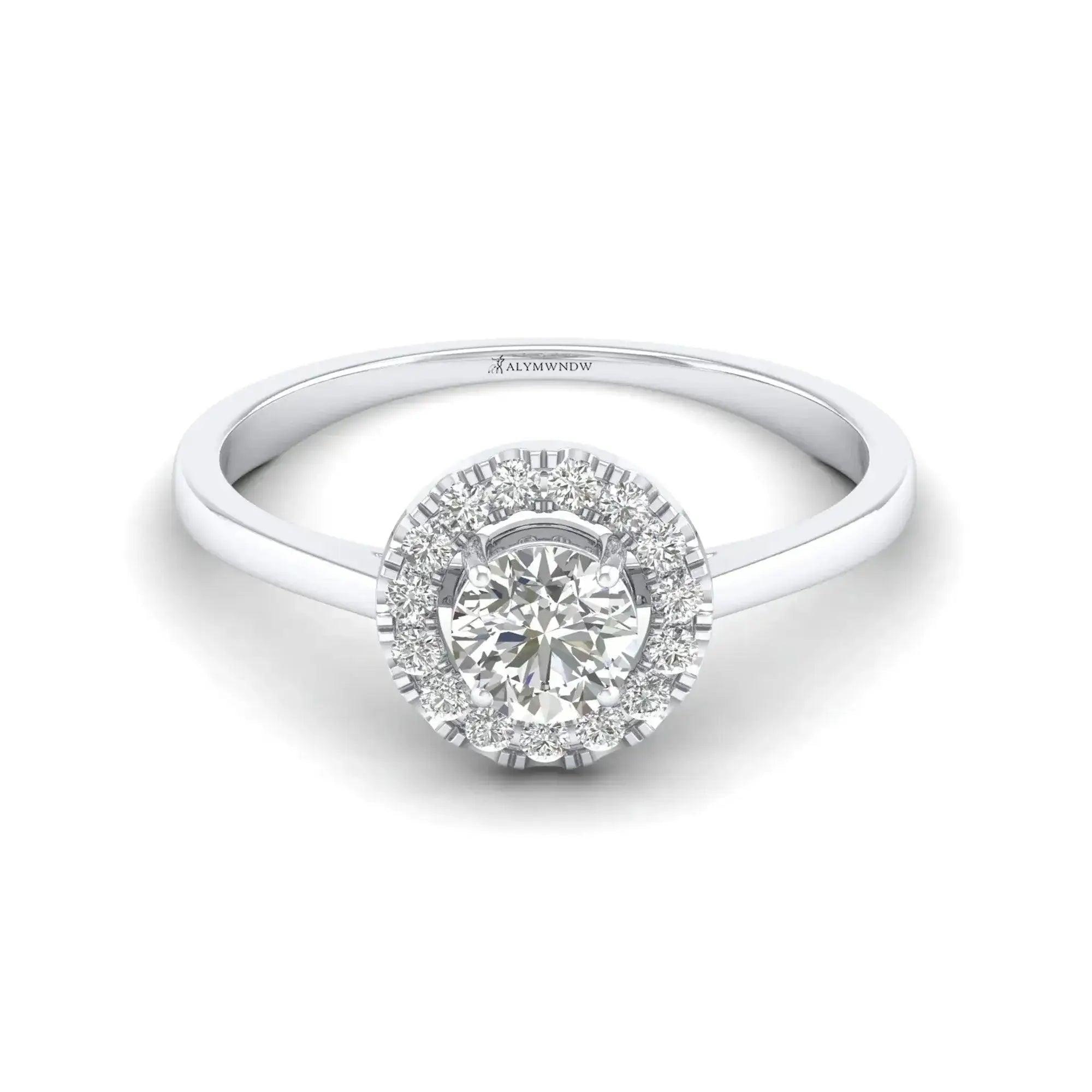 Luxury Moissanite Diamond Ring with Side Stones – Silver, Gold & Platinum | Customizable - Alymwndw