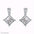 MARA Princess Cut Moissanite Earrings – Silver, Gold & Platinum - Alymwndw