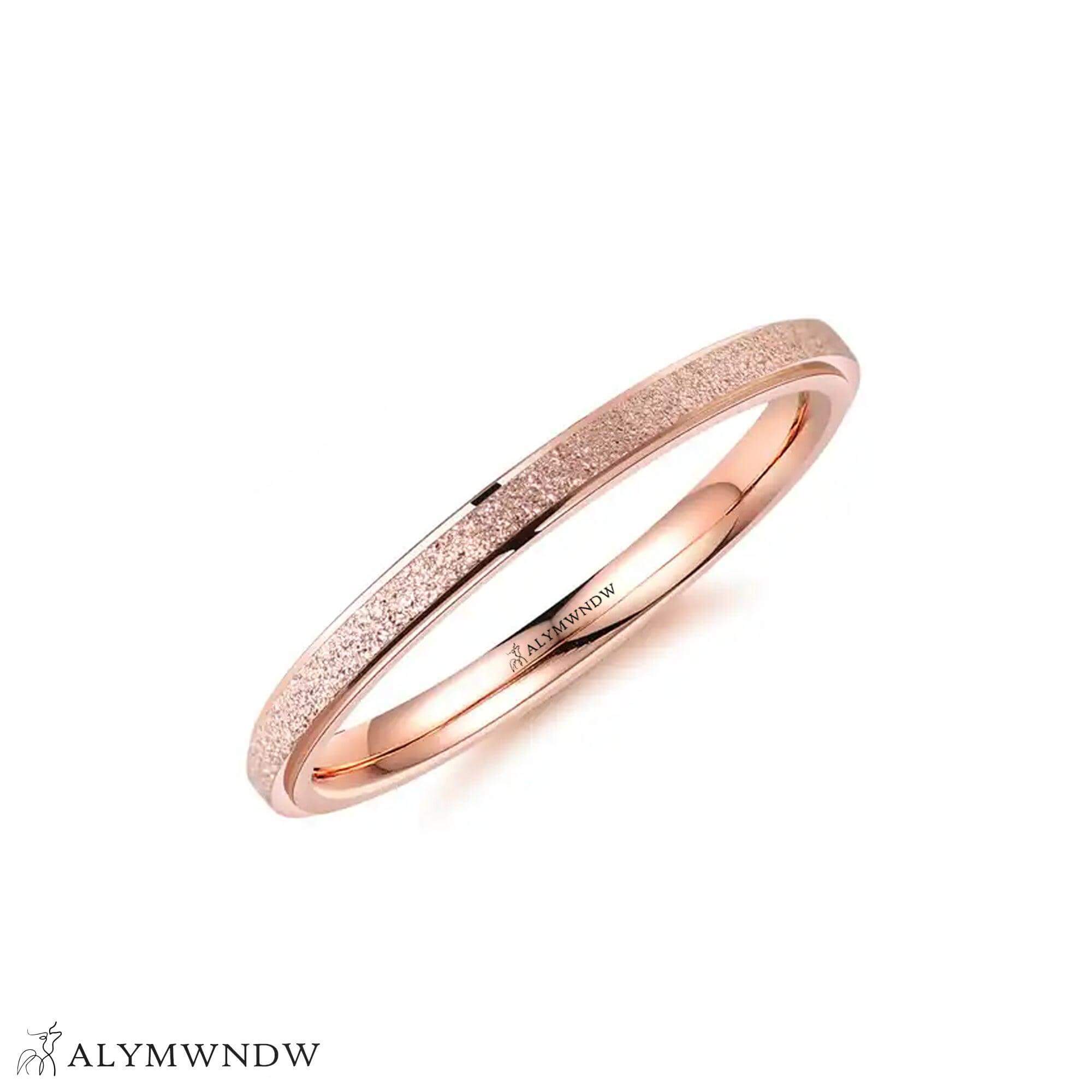 Minimal Textured Ring – Gold, Silver & Rose Gold - Alymwndw