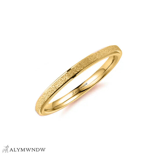 Minimal Textured Ring – Gold, Silver & Rose Gold - Alymwndw