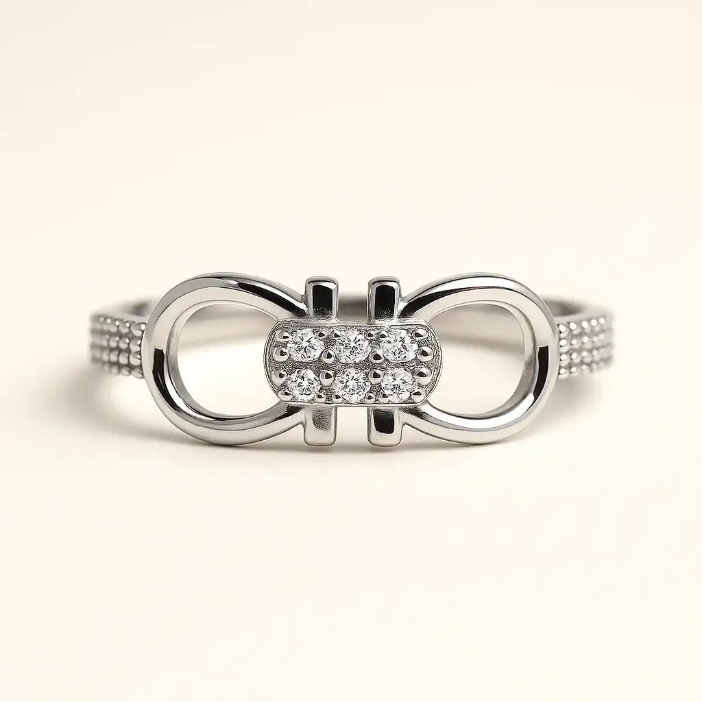 Modern Link 925 Sterling Silver Ring - Alymwndw