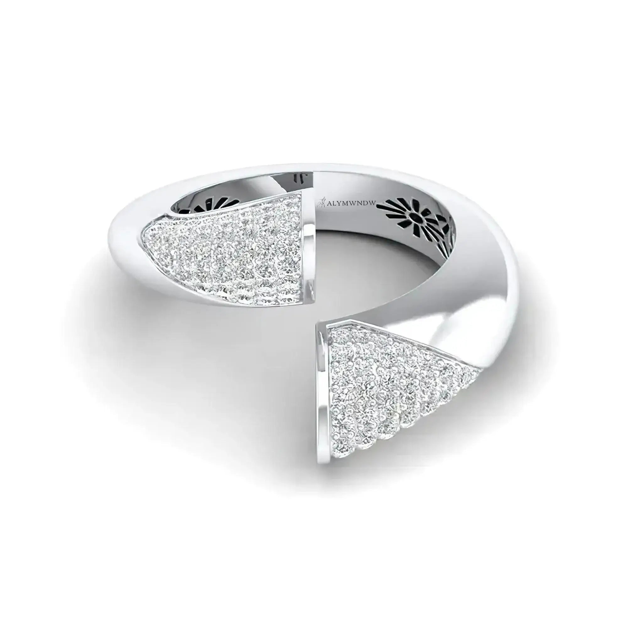 Modern Open Diamond Ring - Alymwndw