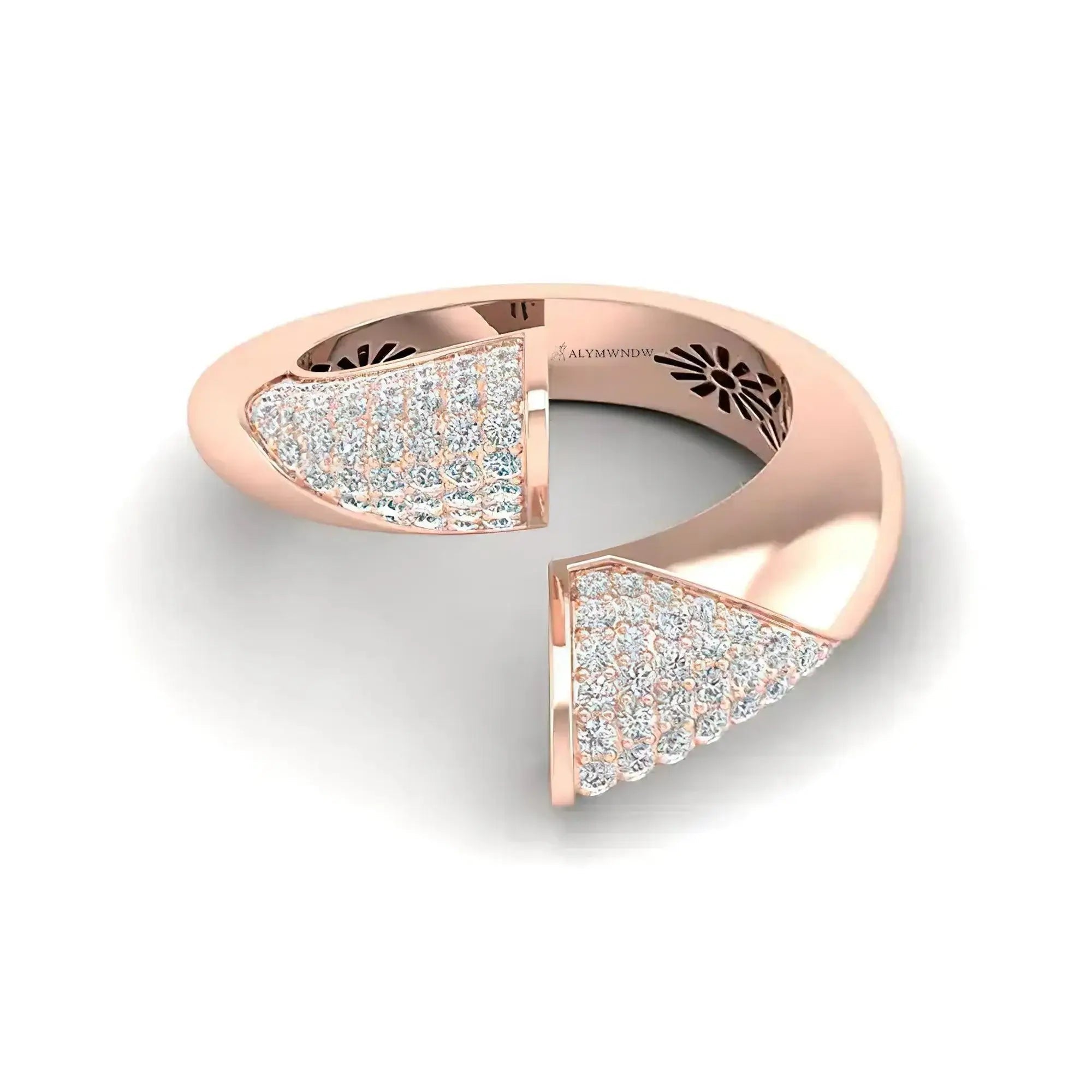 Modern Open Diamond Ring - Alymwndw