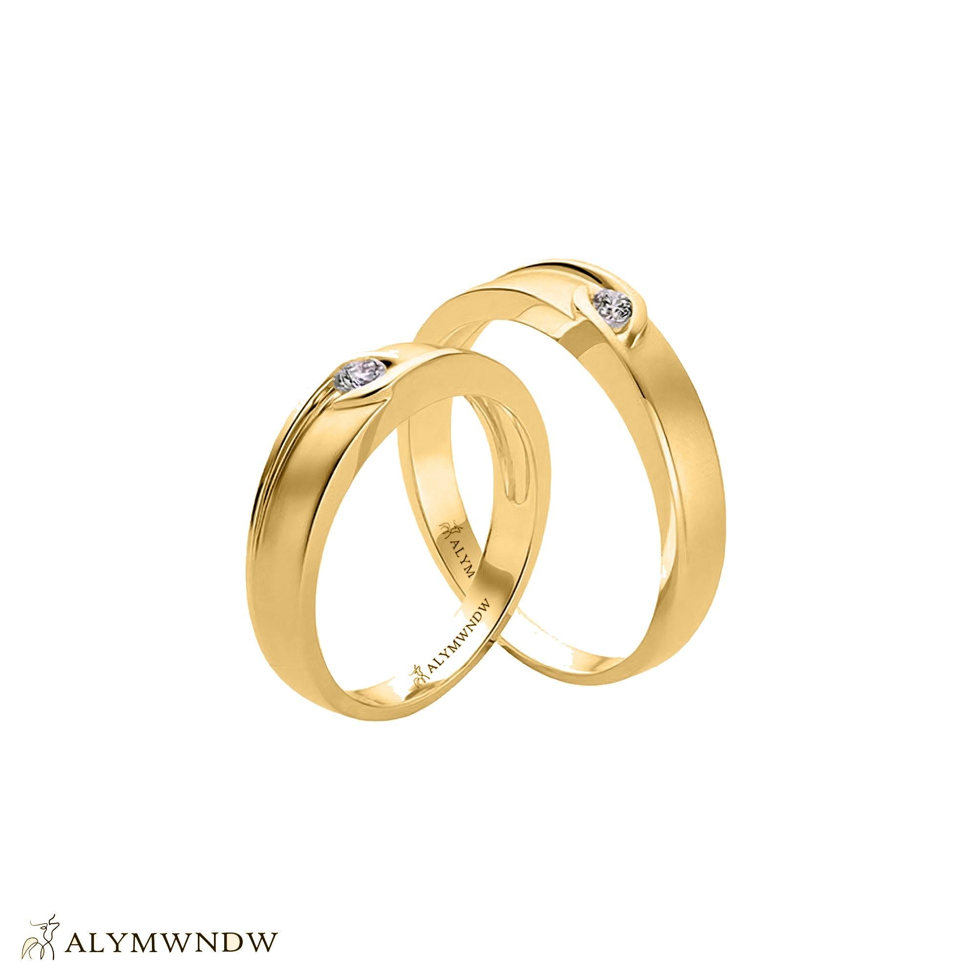 NYANGA Classic Couple Rings – Gold, Silver & Rose Gold - Alymwndw