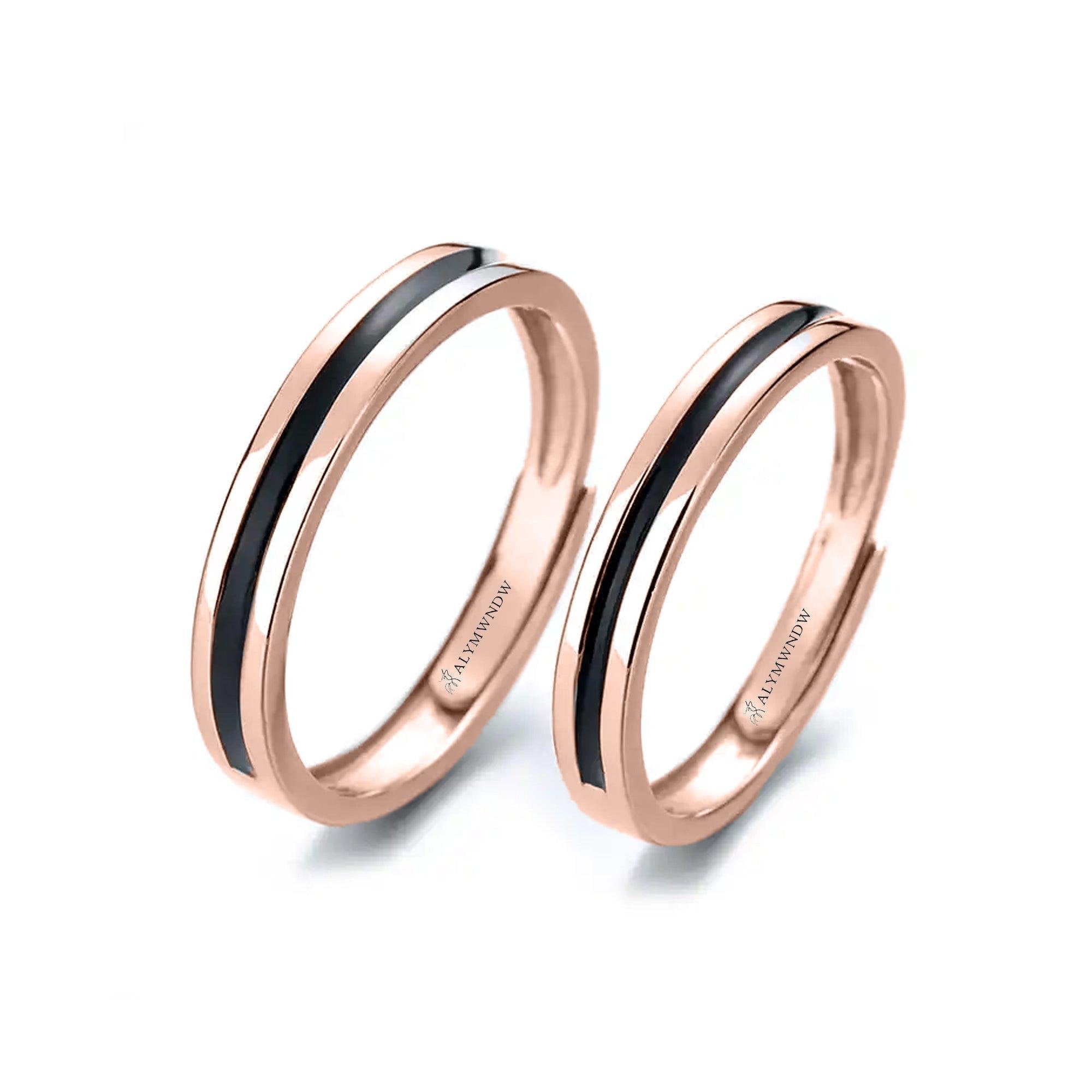 NYANGA Classic Couple Rings – Gold, Silver & Rose Gold - Alymwndw