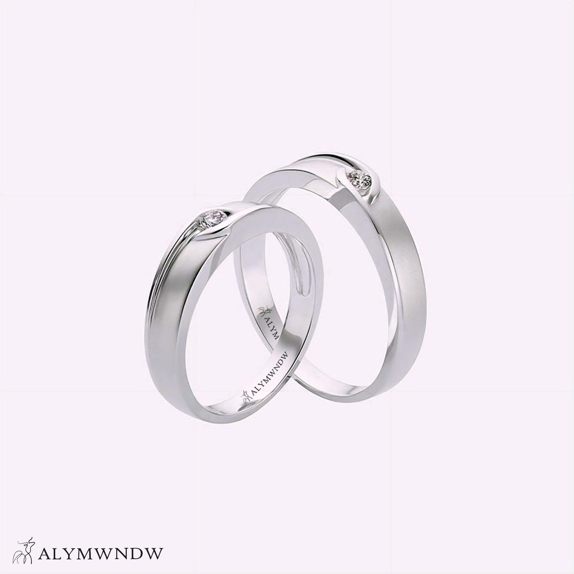 NYANGA Classic Couple Rings – Gold, Silver & Rose Gold - Alymwndw
