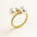 olden Grace Ring – 925 Silver Gold - Plated with Twin Freshwater Pearls - Alymwndw