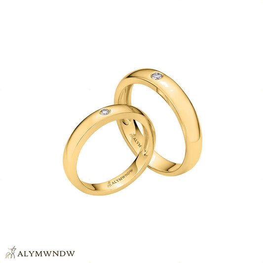 OSIMIRI Elegant Couple Rings – Gold, Silver & Rose Gold - Alymwndw