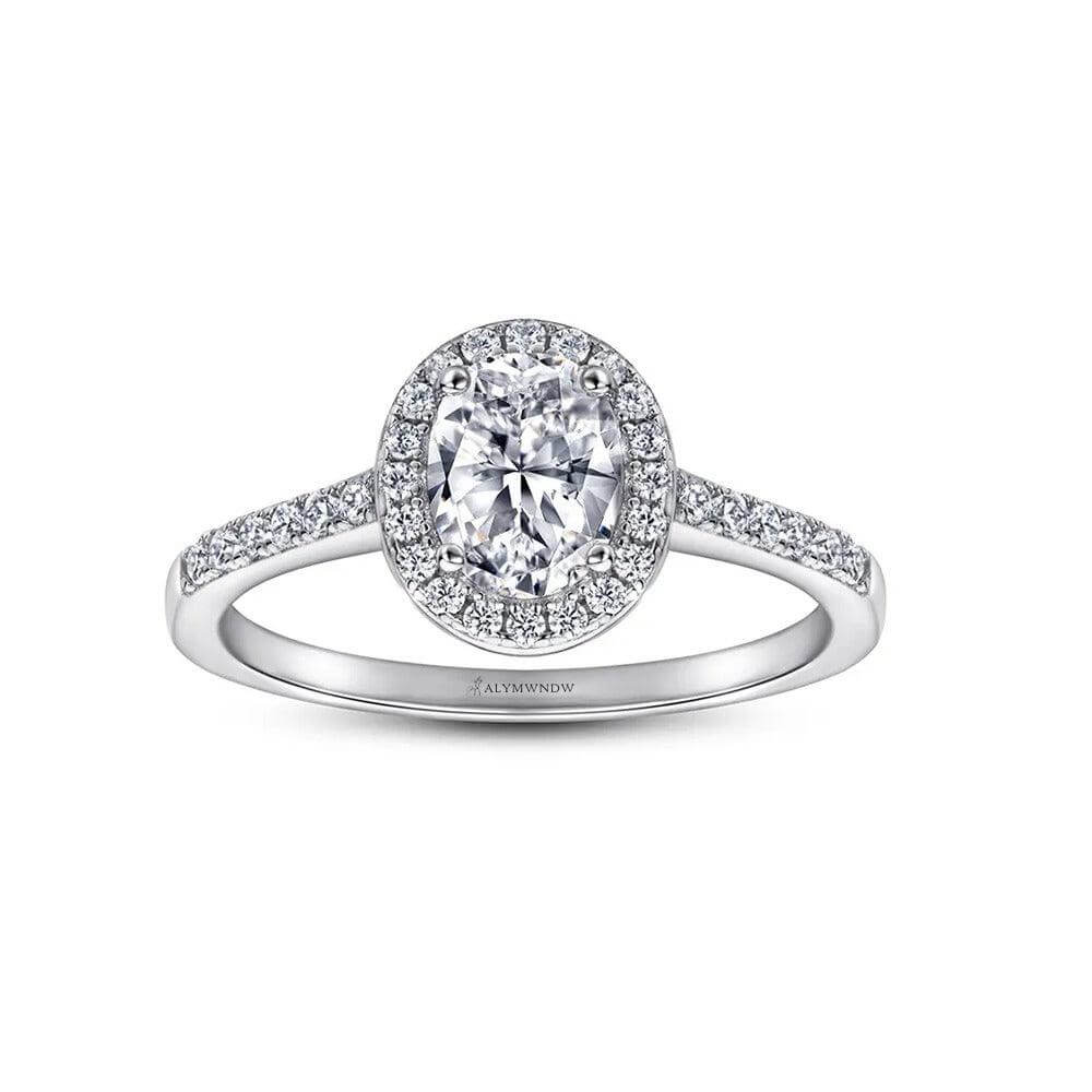 Oval Shape Women’s Ring with Lab - Grown Diamond | Alymwndw Jewellery - Alymwndw