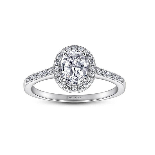 Oval Shape Women’s Ring with Lab - Grown Diamond | Alymwndw Jewellery - Alymwndw