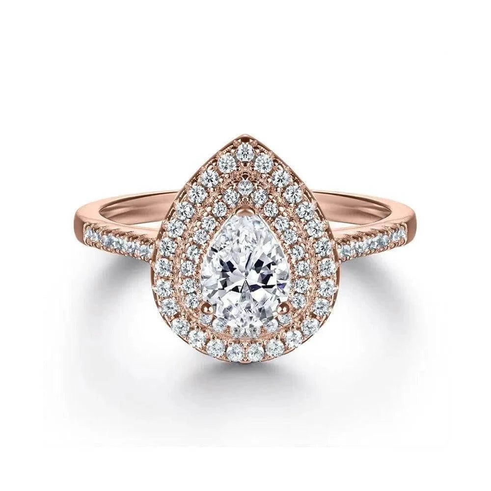 Pear Shape Lab Grown Diamond Ring – Stylish & Elegant | Alymwndw Jewellery - Alymwndw