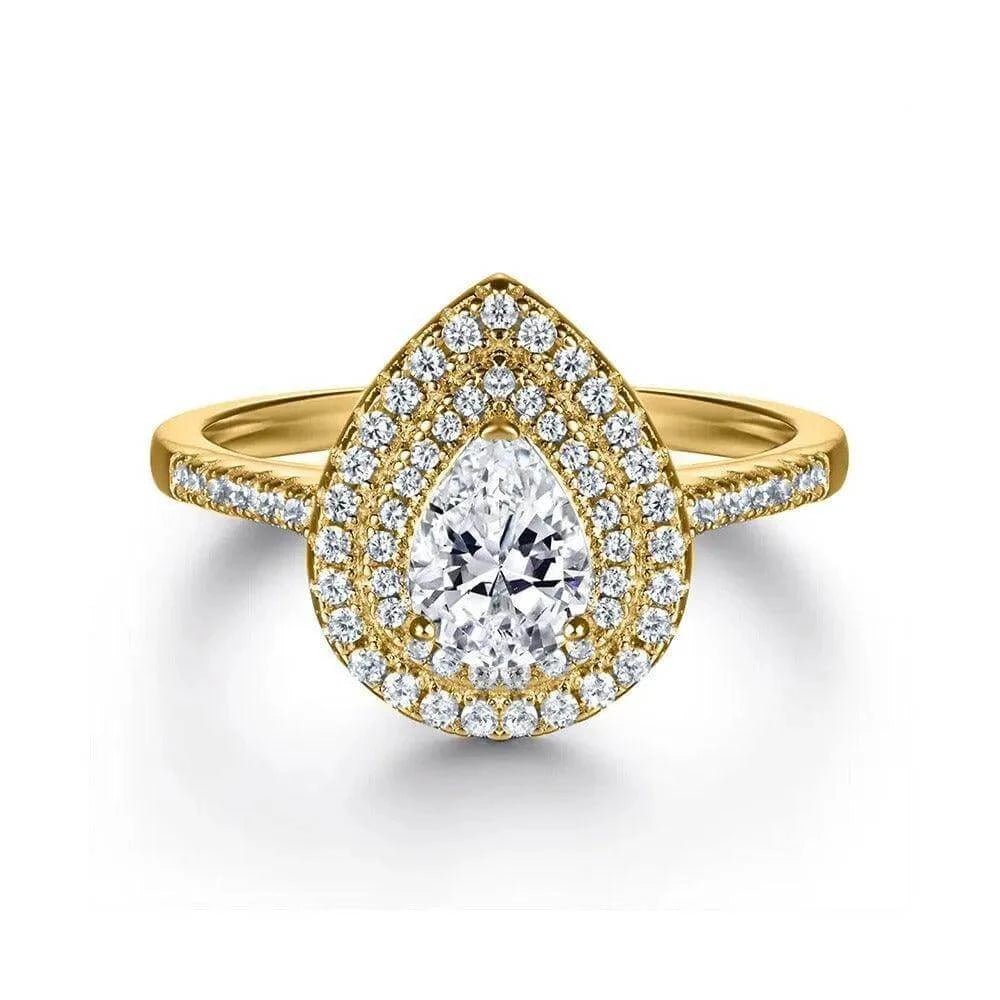 Pear Shape Lab Grown Diamond Ring – Stylish & Elegant | Alymwndw Jewellery - Alymwndw