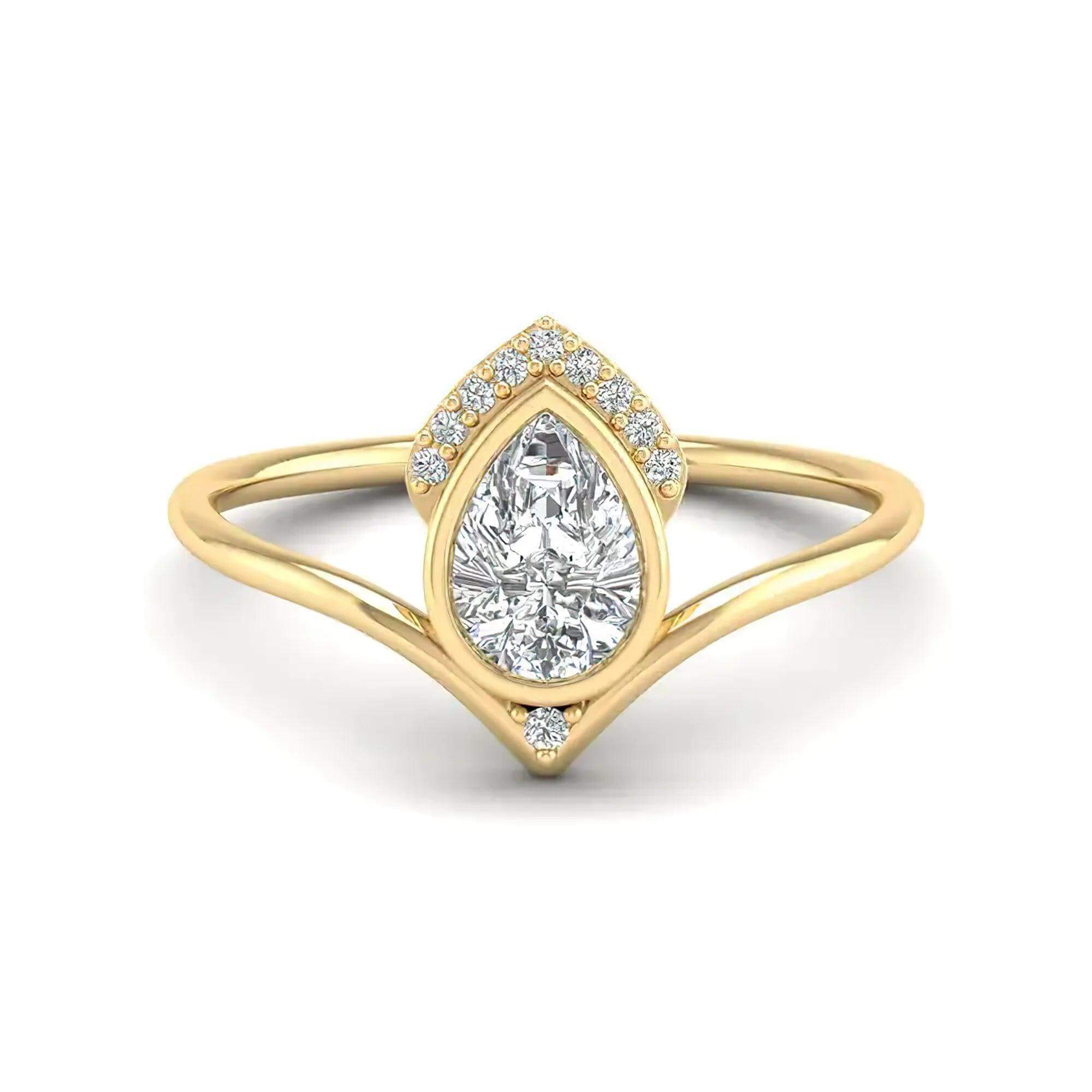 Pear Shape Lab Grown Diamond Rings | Alymwndw Jewellery - Alymwndw