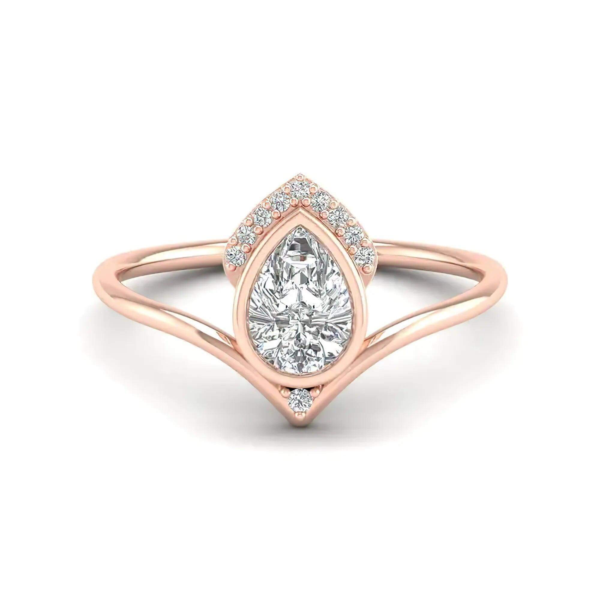 Pear Shape Lab Grown Diamond Rings | Alymwndw Jewellery - Alymwndw