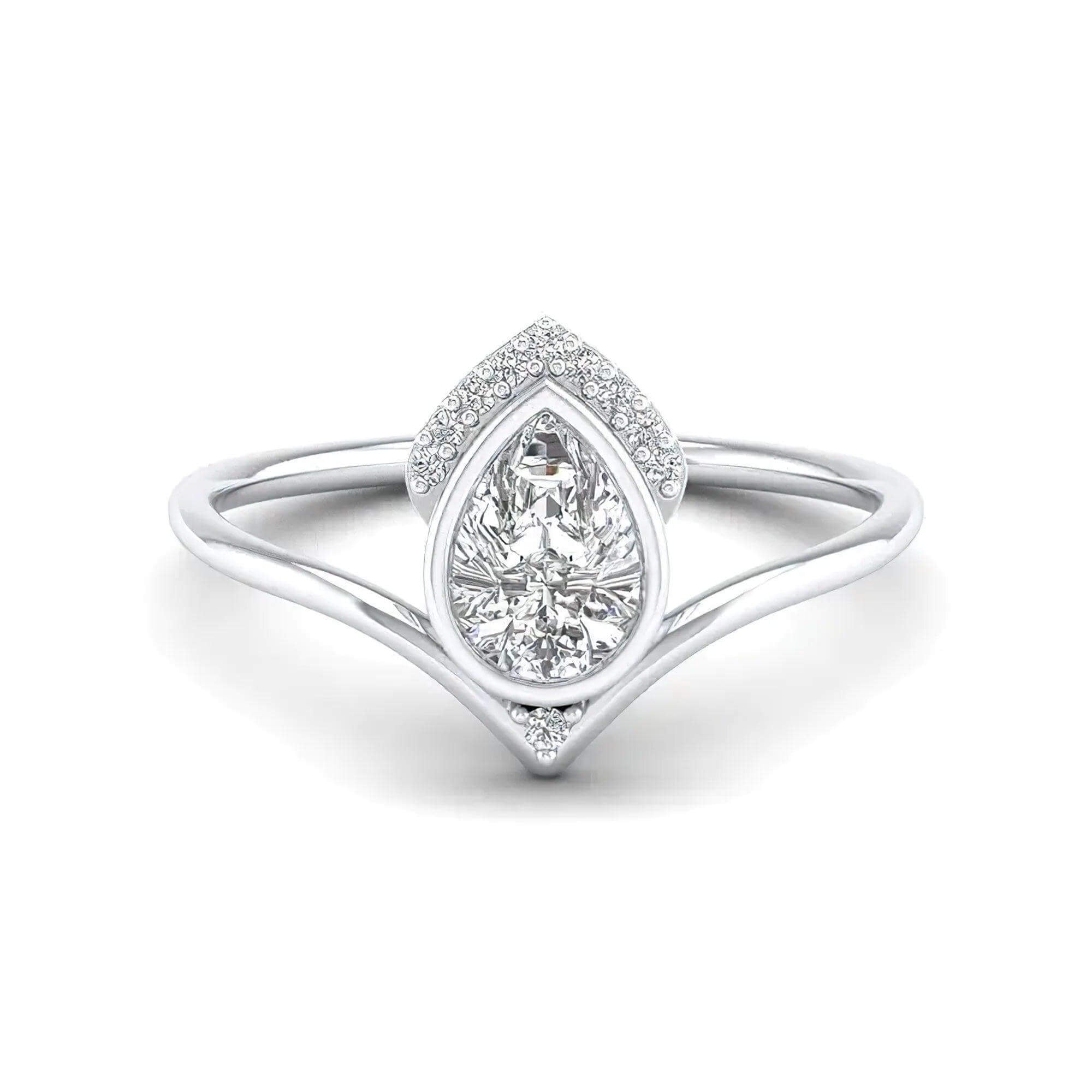 Pear Shape Lab Grown Diamond Rings | Alymwndw Jewellery - Alymwndw