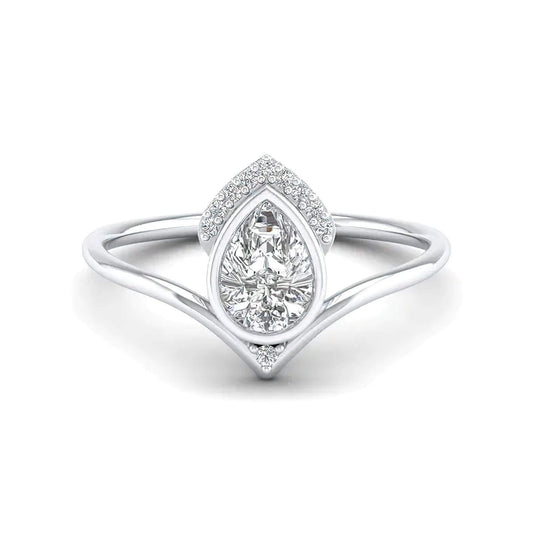 Pear Shape Lab Grown Diamond Rings | Alymwndw Jewellery - Alymwndw