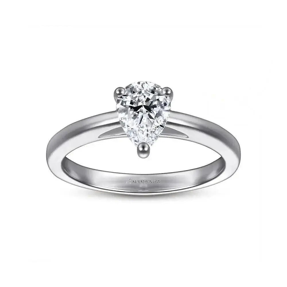 Pear Shape Solitaire Lab Grown Diamond Ring | Alymwndw Jewellery - Alymwndw