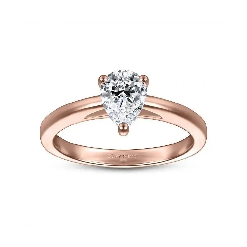 Pear Shape Solitaire Lab Grown Diamond Ring | Alymwndw Jewellery - Alymwndw