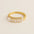 Pearl Pavé Bloom Gold‑Plated 925 Silver Open Ring - Alymwndw