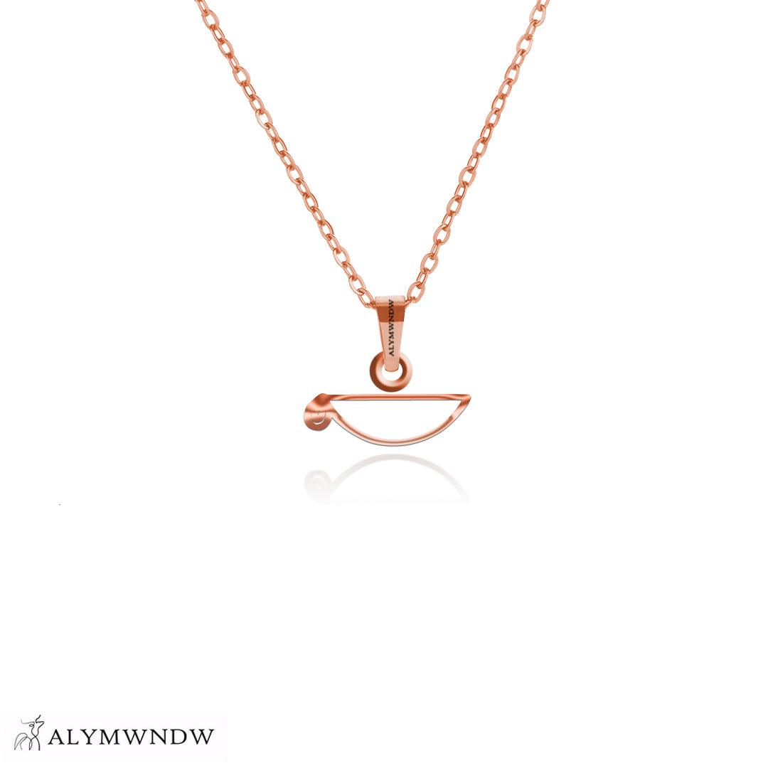 Personalized Hieroglyphic Gold Necklace (18K / 21K / 22K) - Alymwndw
