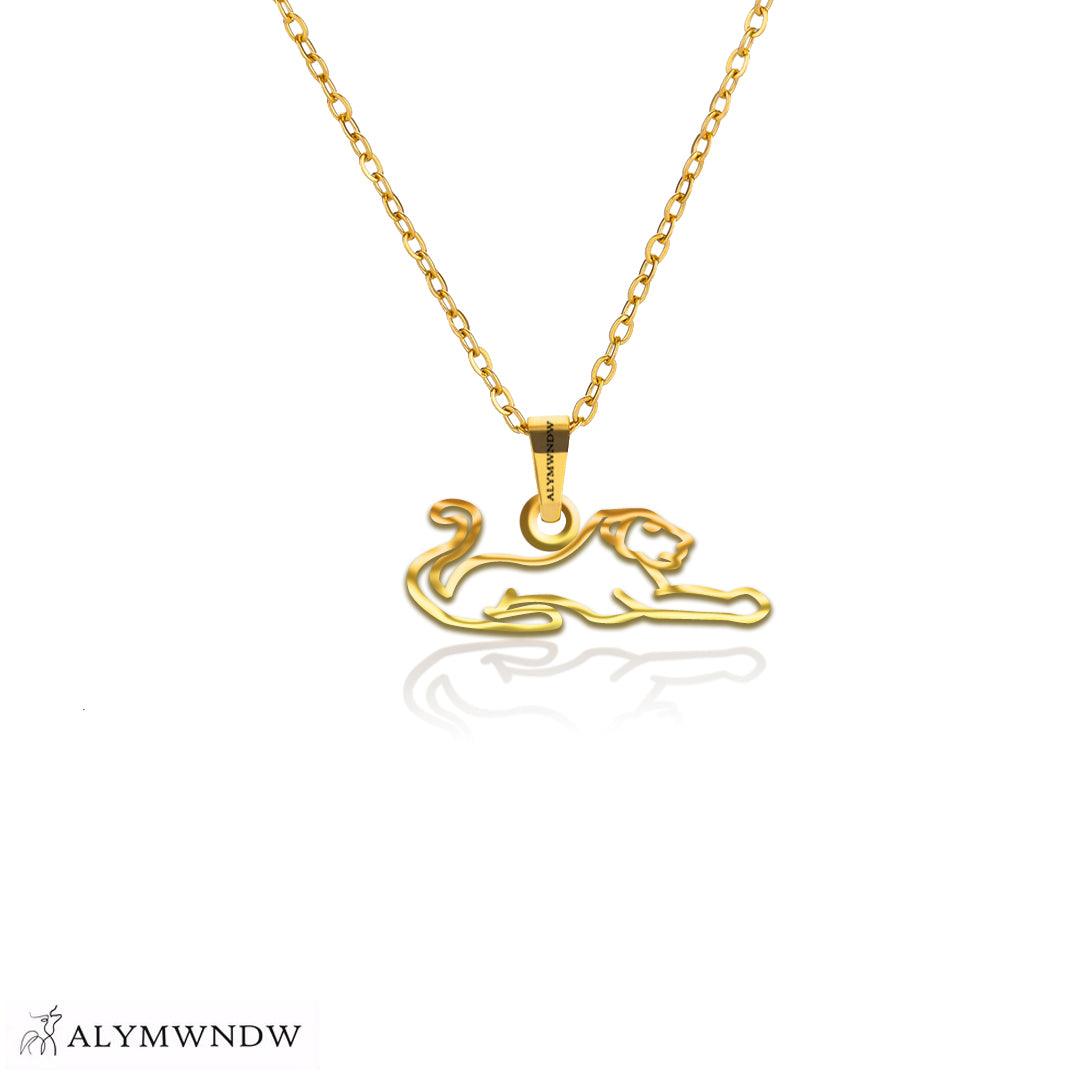 Personalized Hieroglyphic Gold Necklace (18K / 21K / 22K) - Alymwndw