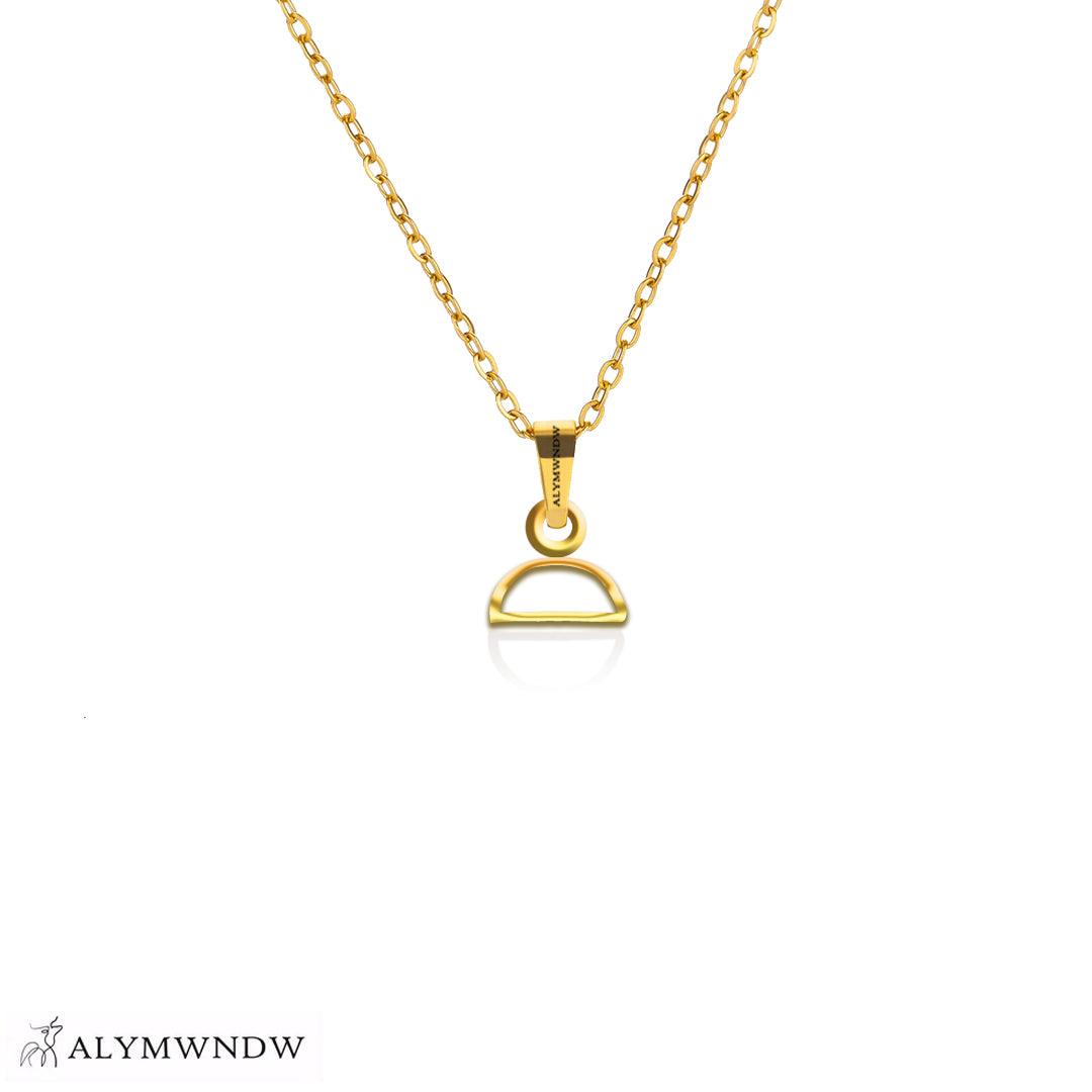 Personalized Hieroglyphic Gold Necklace (18K / 21K / 22K) - Alymwndw