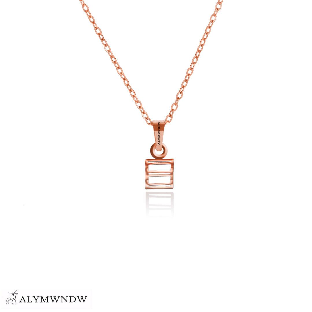 Personalized Hieroglyphic Gold Necklace (18K / 21K / 22K) - Alymwndw