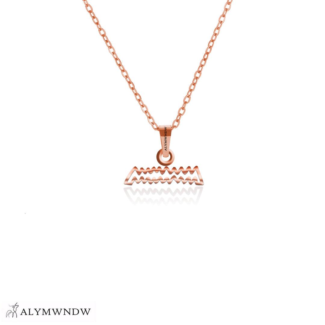 Personalized Hieroglyphic Gold Necklace (18K / 21K / 22K) - Alymwndw