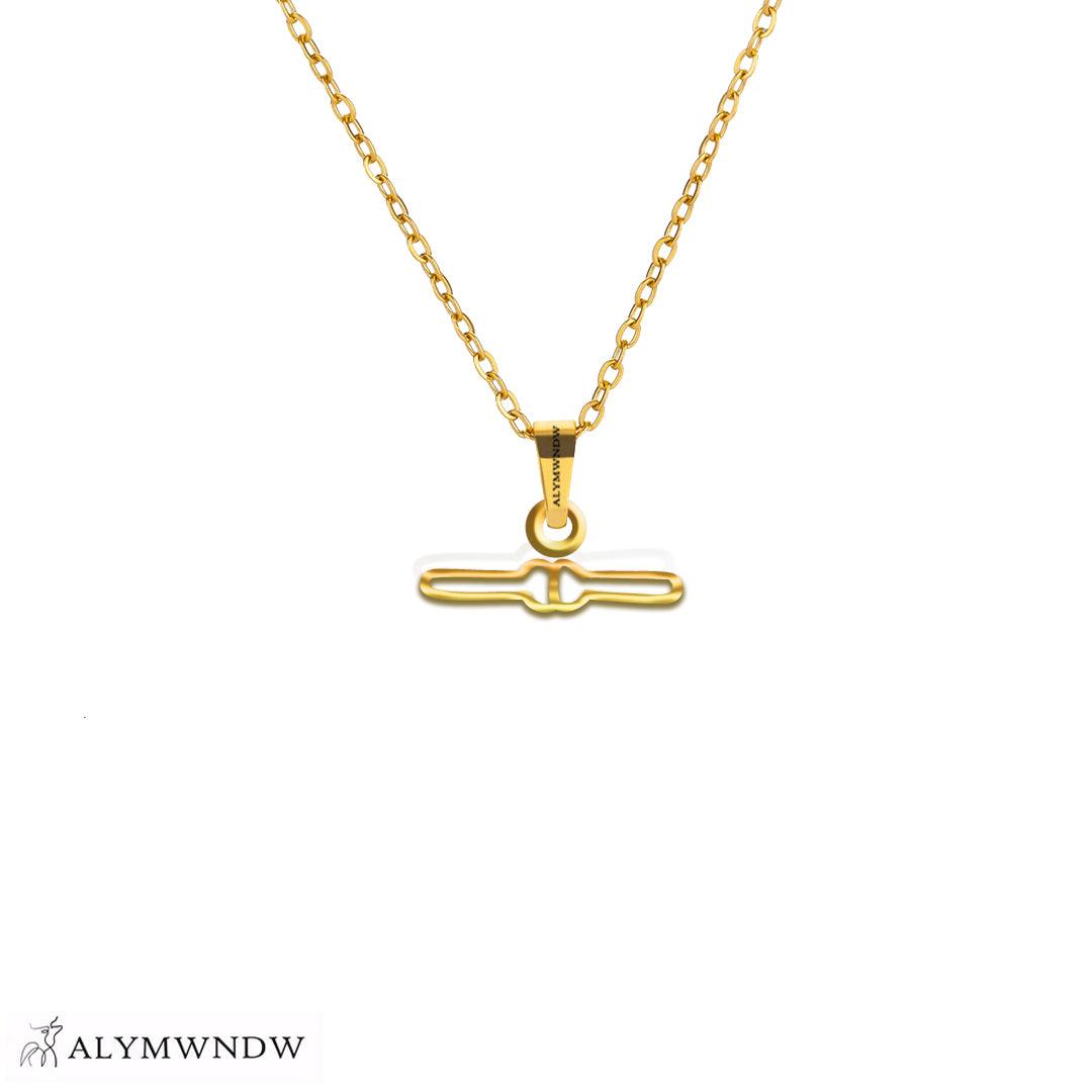Personalized Hieroglyphic Gold Necklace (18K / 21K / 22K) - Alymwndw