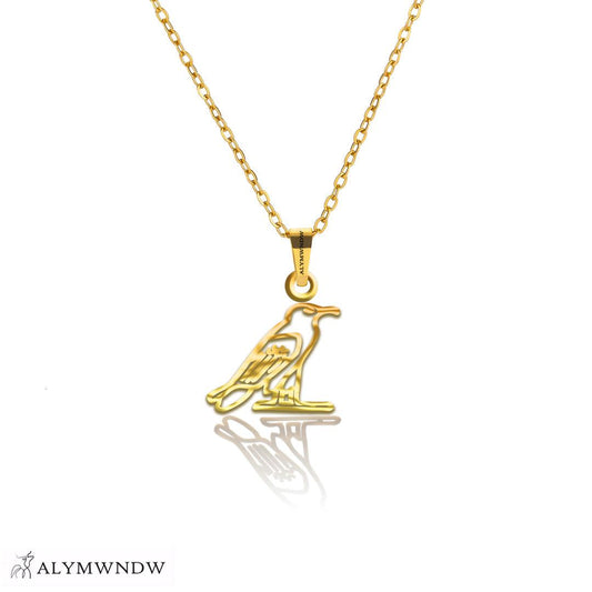 Personalized Hieroglyphic Gold Necklace (18K / 21K / 22K) - Alymwndw