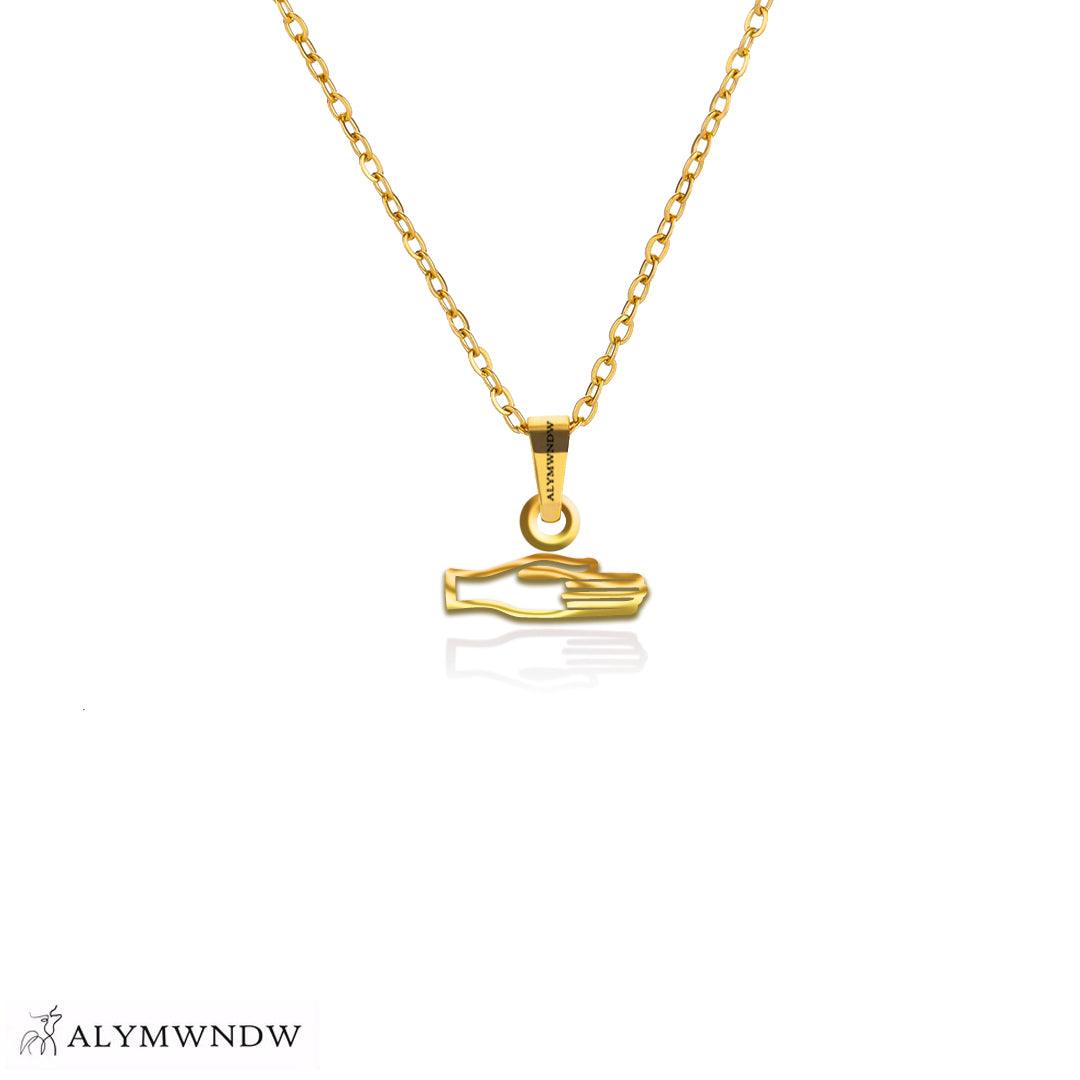 Personalized Hieroglyphic Gold Necklace (18K / 21K / 22K) - Alymwndw