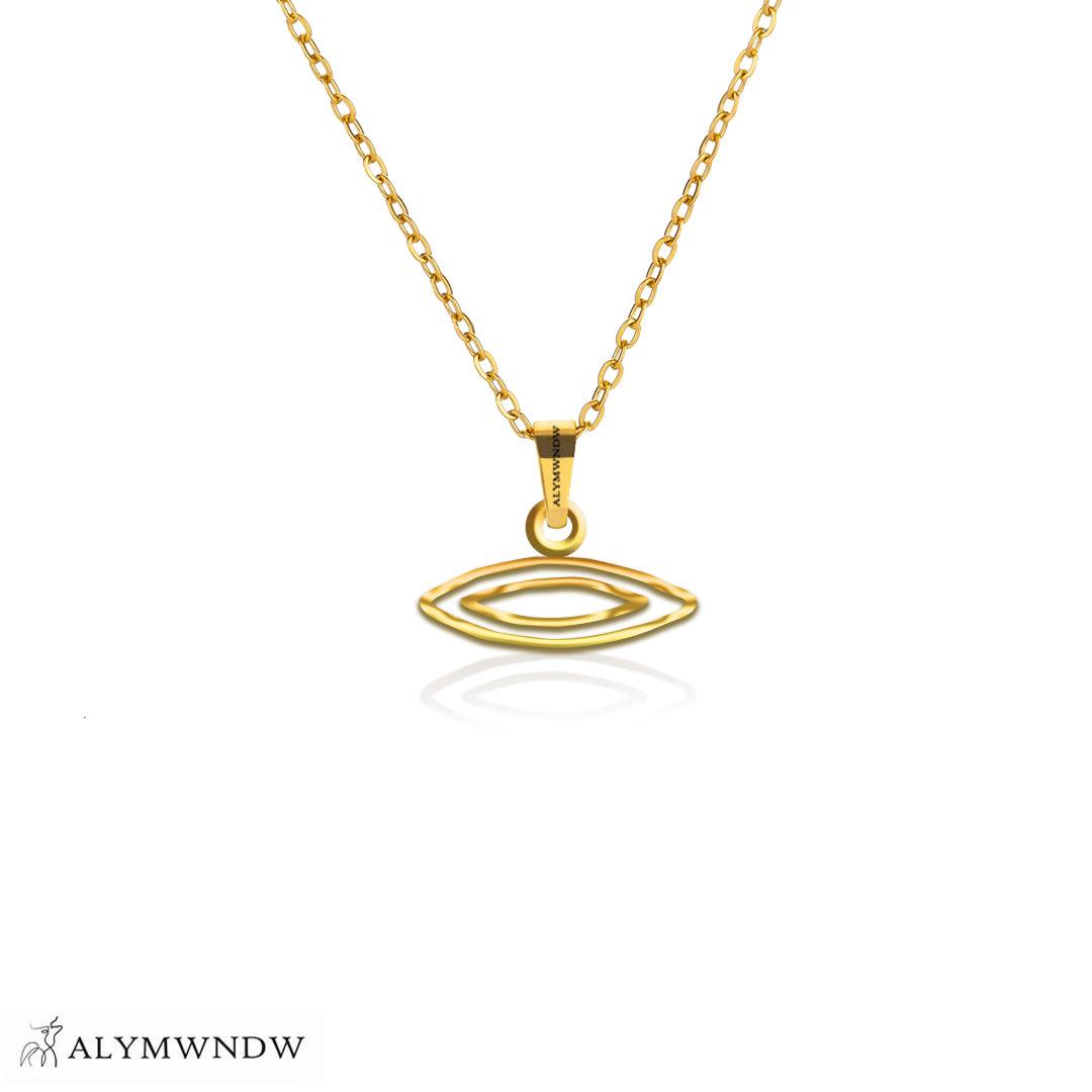Personalized Hieroglyphic Gold Necklace (18K / 21K / 22K) - Alymwndw