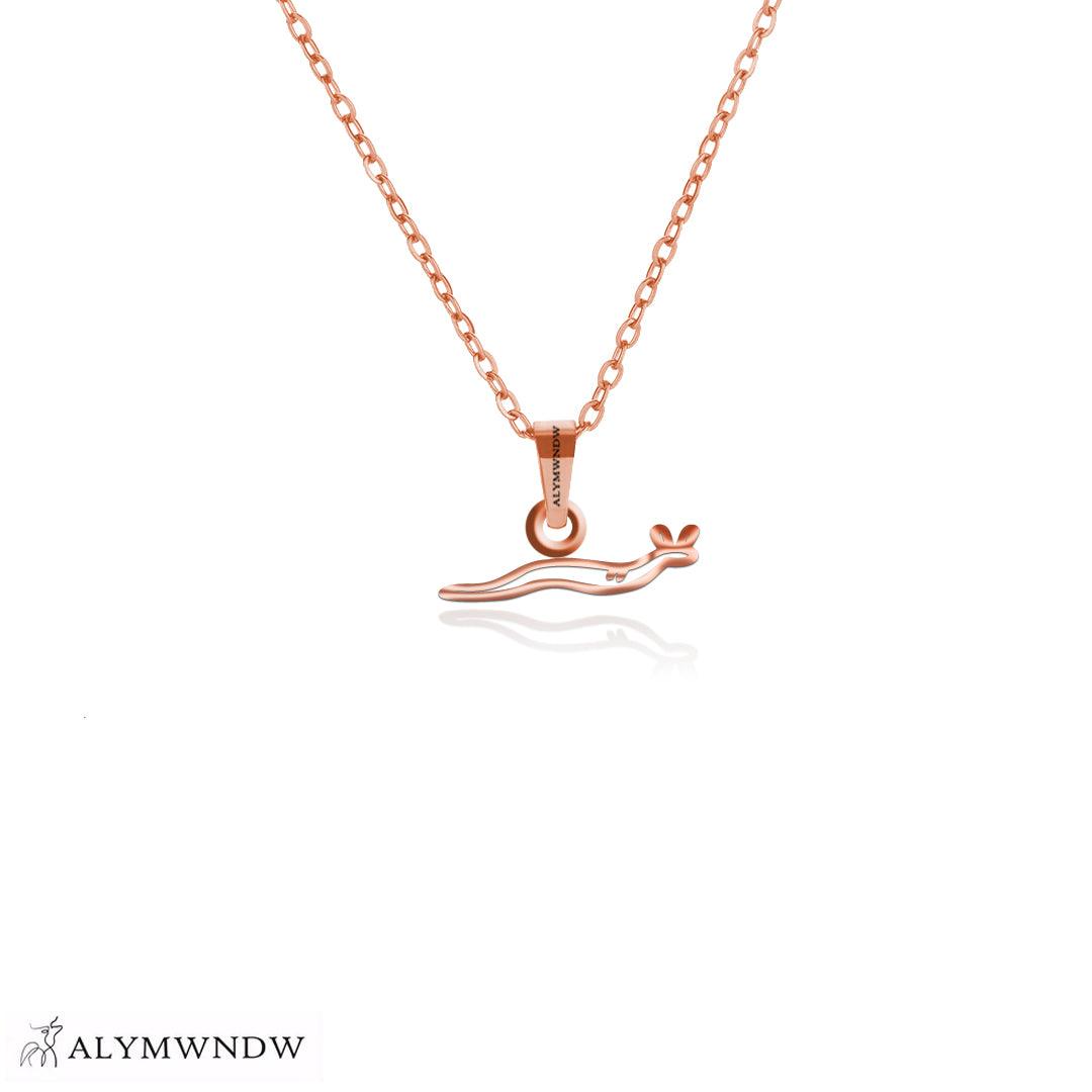 Personalized Hieroglyphic Gold Necklace (18K / 21K / 22K) - Alymwndw