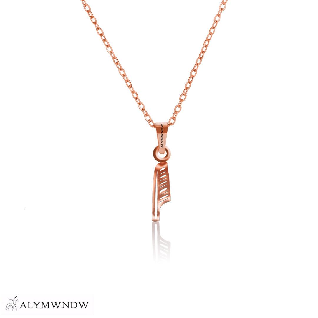 Personalized Hieroglyphic Gold Necklace (18K / 21K / 22K) - Alymwndw