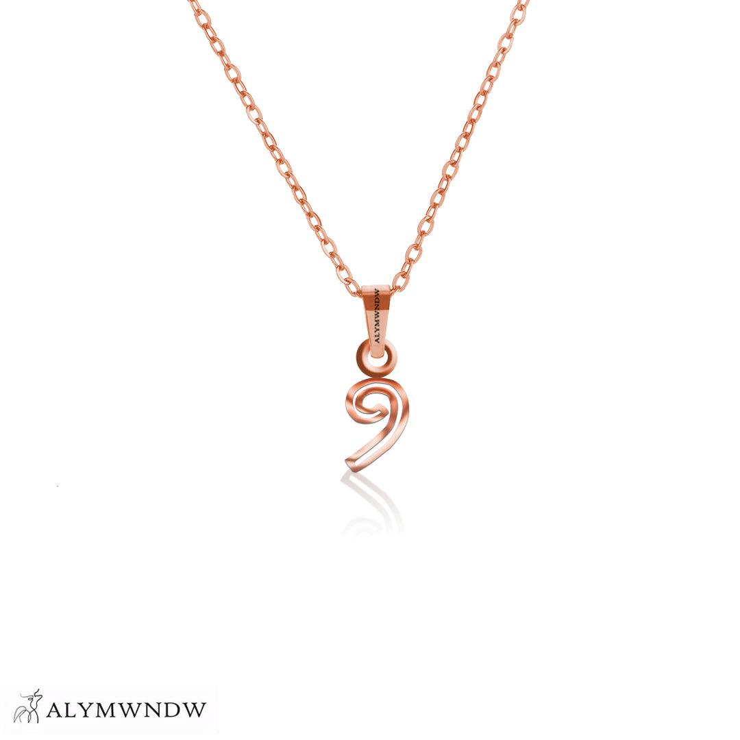 Personalized Hieroglyphic Gold Necklace (18K / 21K / 22K) - Alymwndw