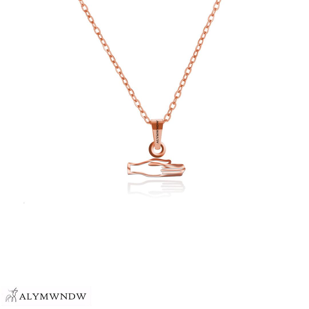 Personalized Hieroglyphic Gold Necklace (18K / 21K / 22K) - Alymwndw