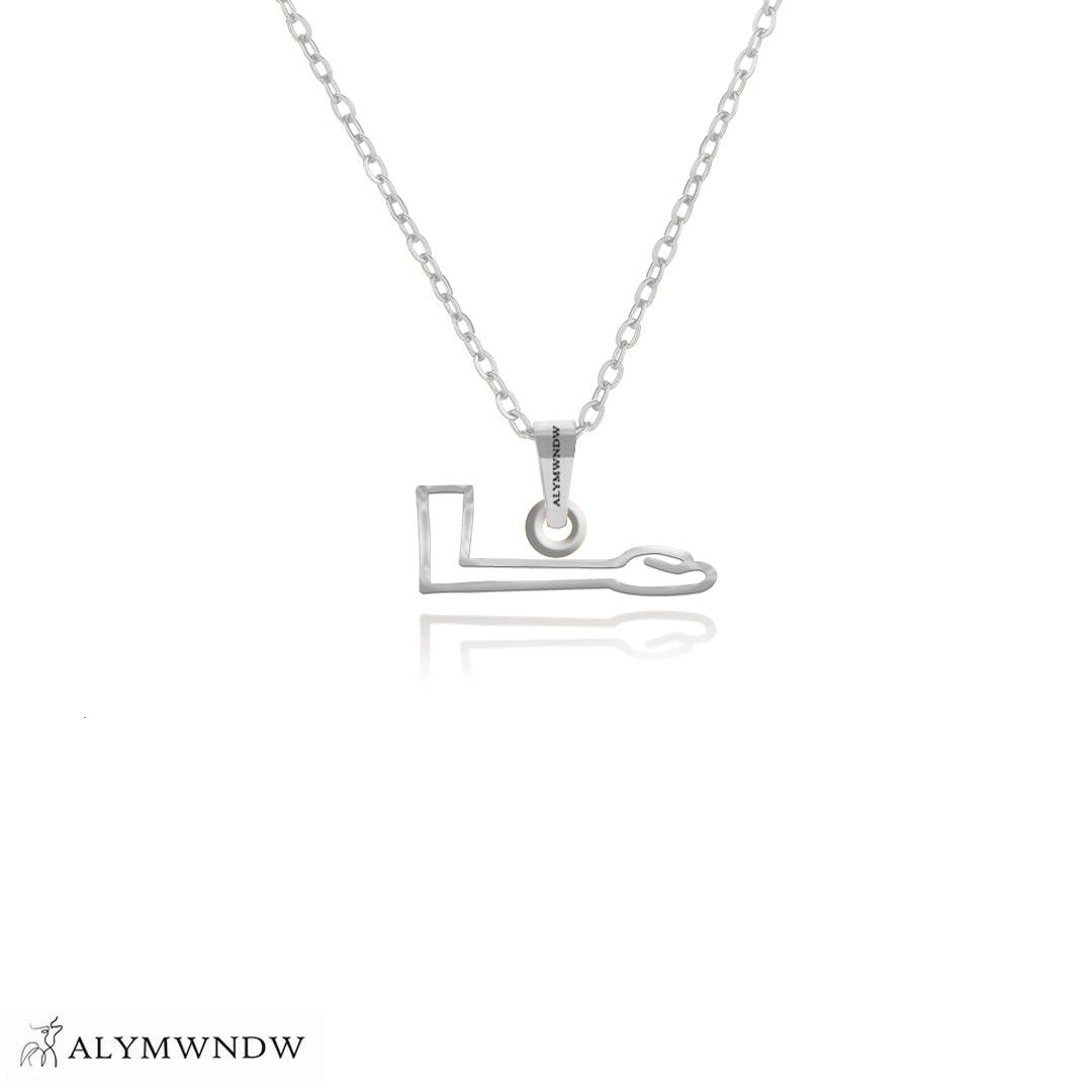 Personalized Hieroglyphic Gold Necklace (18K / 21K / 22K) - Alymwndw