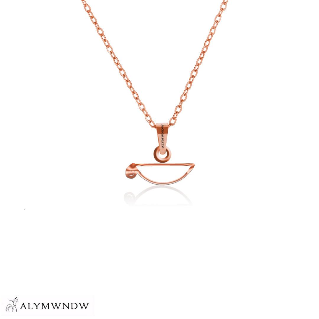 Personalized Hieroglyphic Gold Necklace (18K / 21K / 22K) - Alymwndw