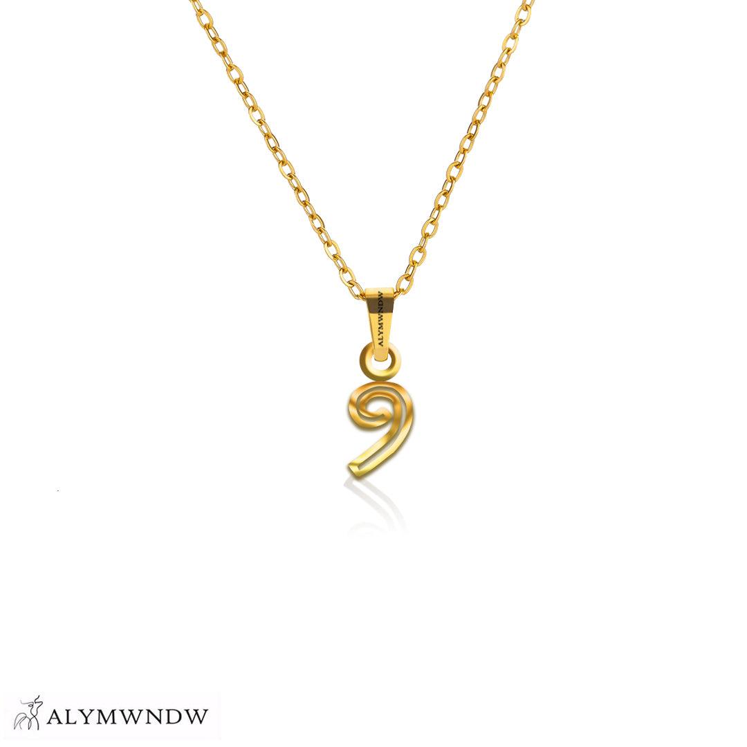 Personalized Hieroglyphic Gold Necklace (18K / 21K / 22K) - Alymwndw