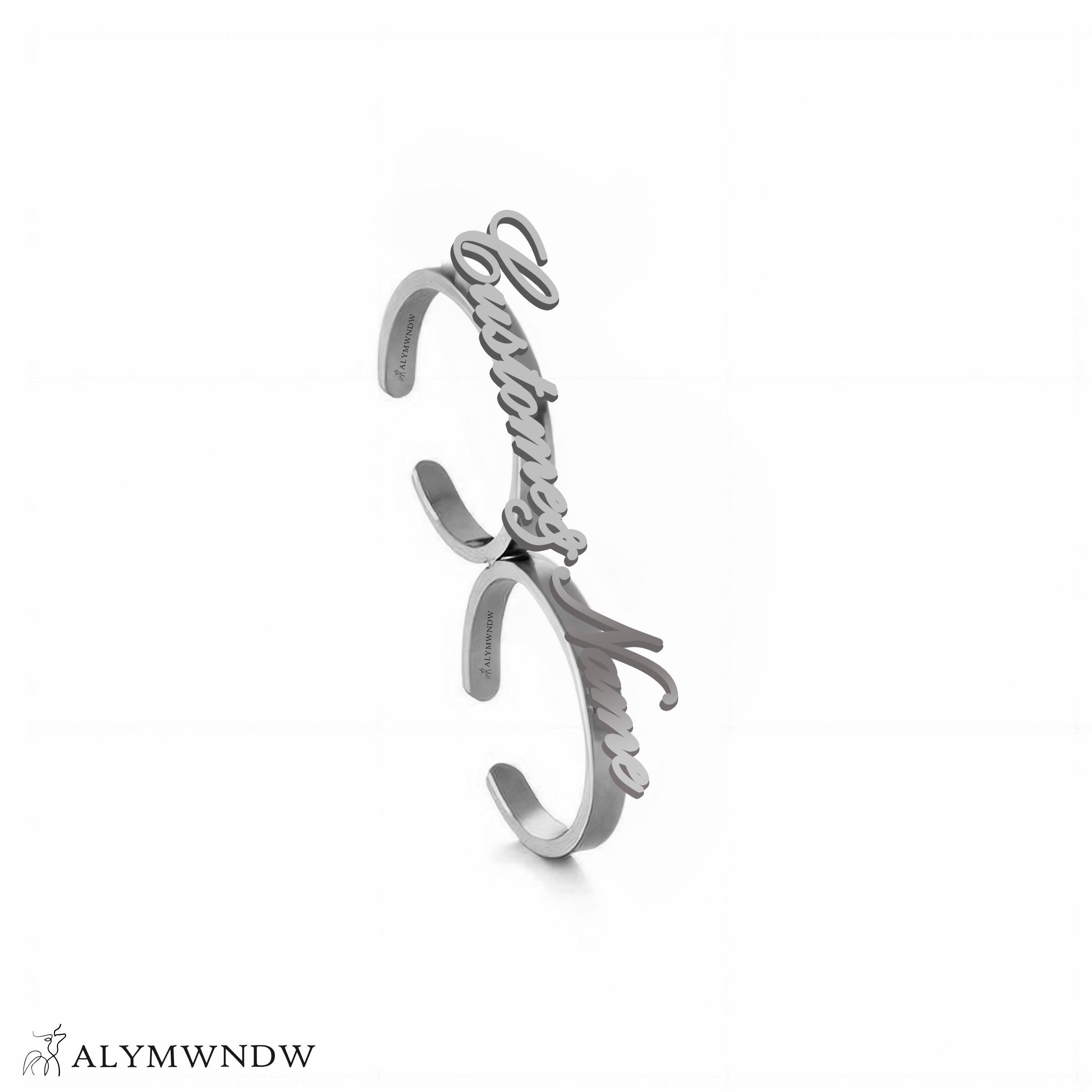 Personalized Name Ring in Gold (18K/21K/22K) – Custom Name Design - Alymwndw