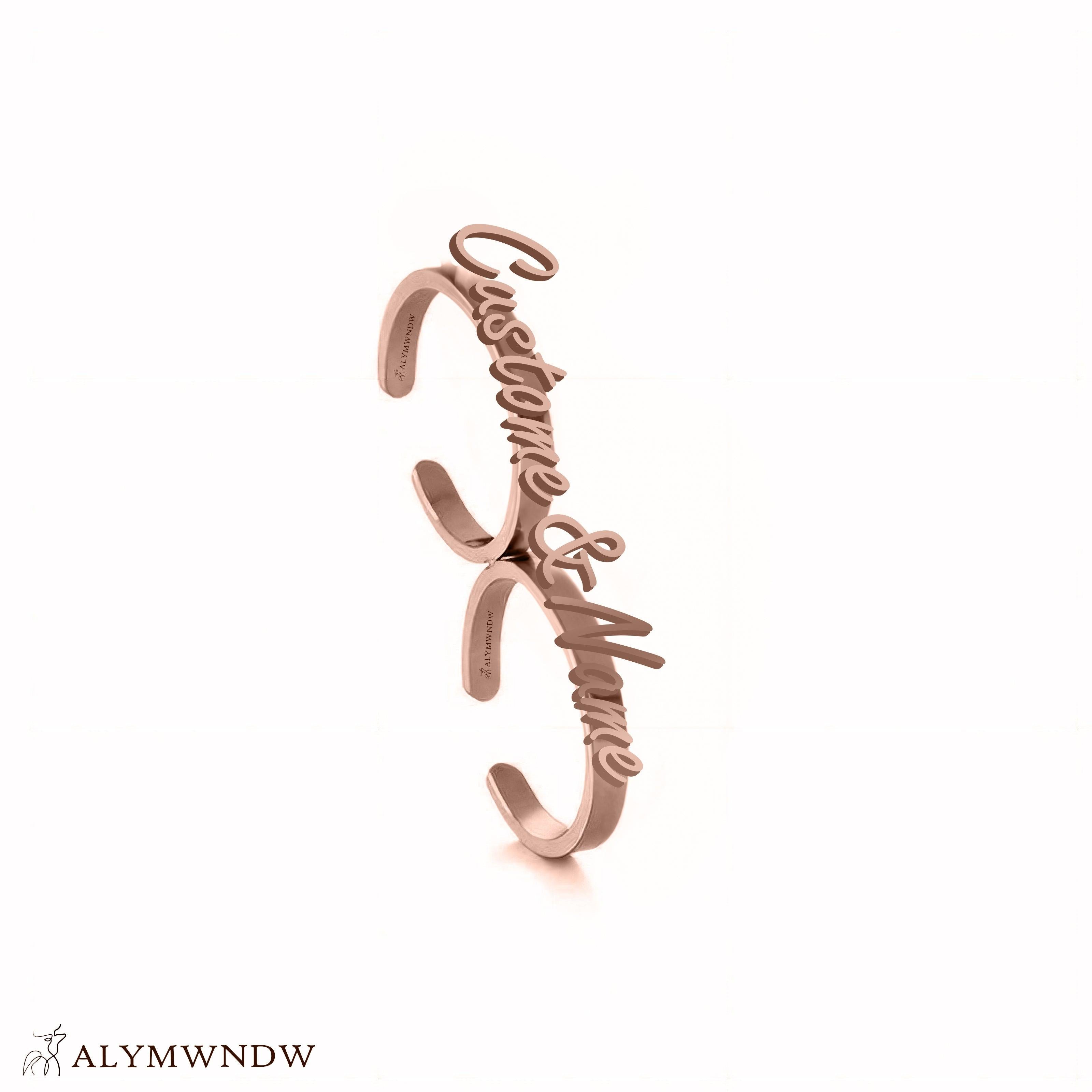 Personalized Name Ring in Gold (18K/21K/22K) – Custom Name Design - Alymwndw