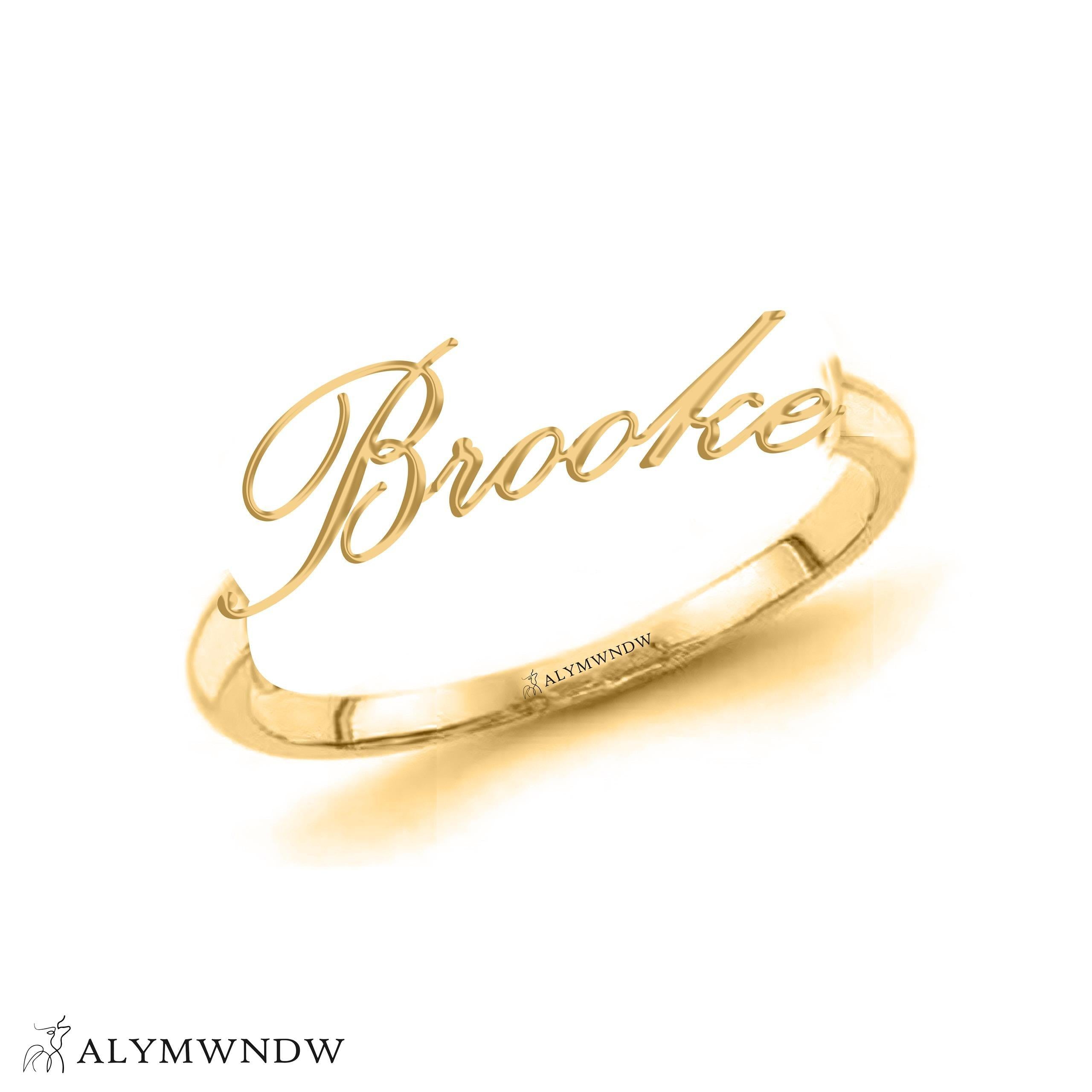 Personalized Name Ring in Gold (18K/21K/22K) – Custom Name Jewelry - Alymwndw