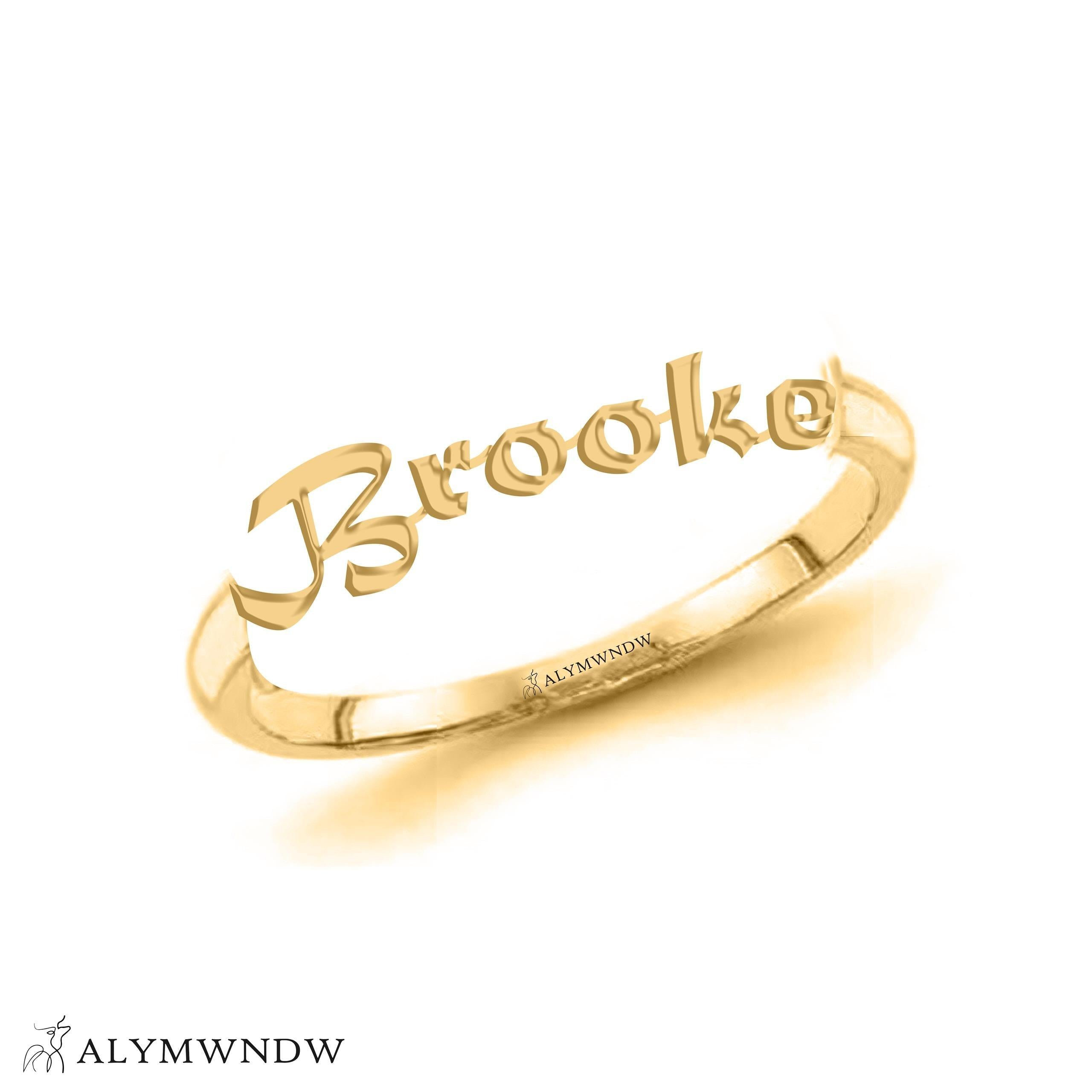 Personalized Name Ring in Gold (18K/21K/22K) – Custom Name Jewelry - Alymwndw