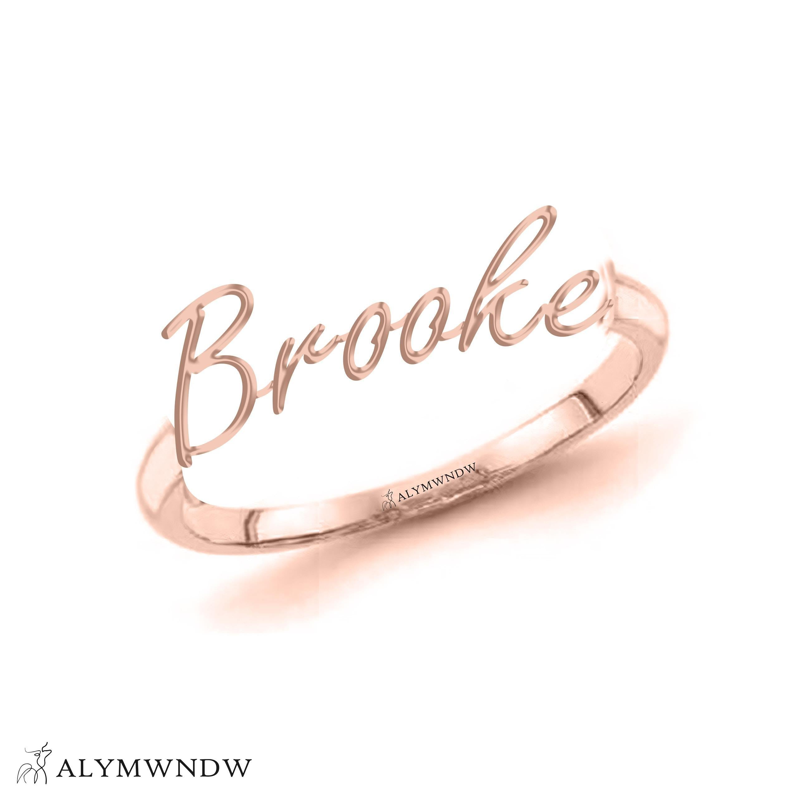Personalized Name Ring in Gold (18K/21K/22K) – Custom Name Jewelry - Alymwndw