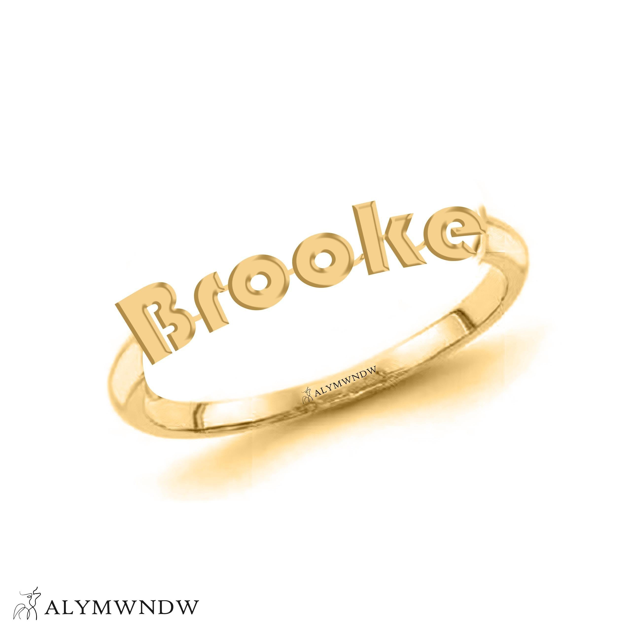 Personalized Name Ring in Gold (18K/21K/22K) – Custom Name Jewelry - Alymwndw