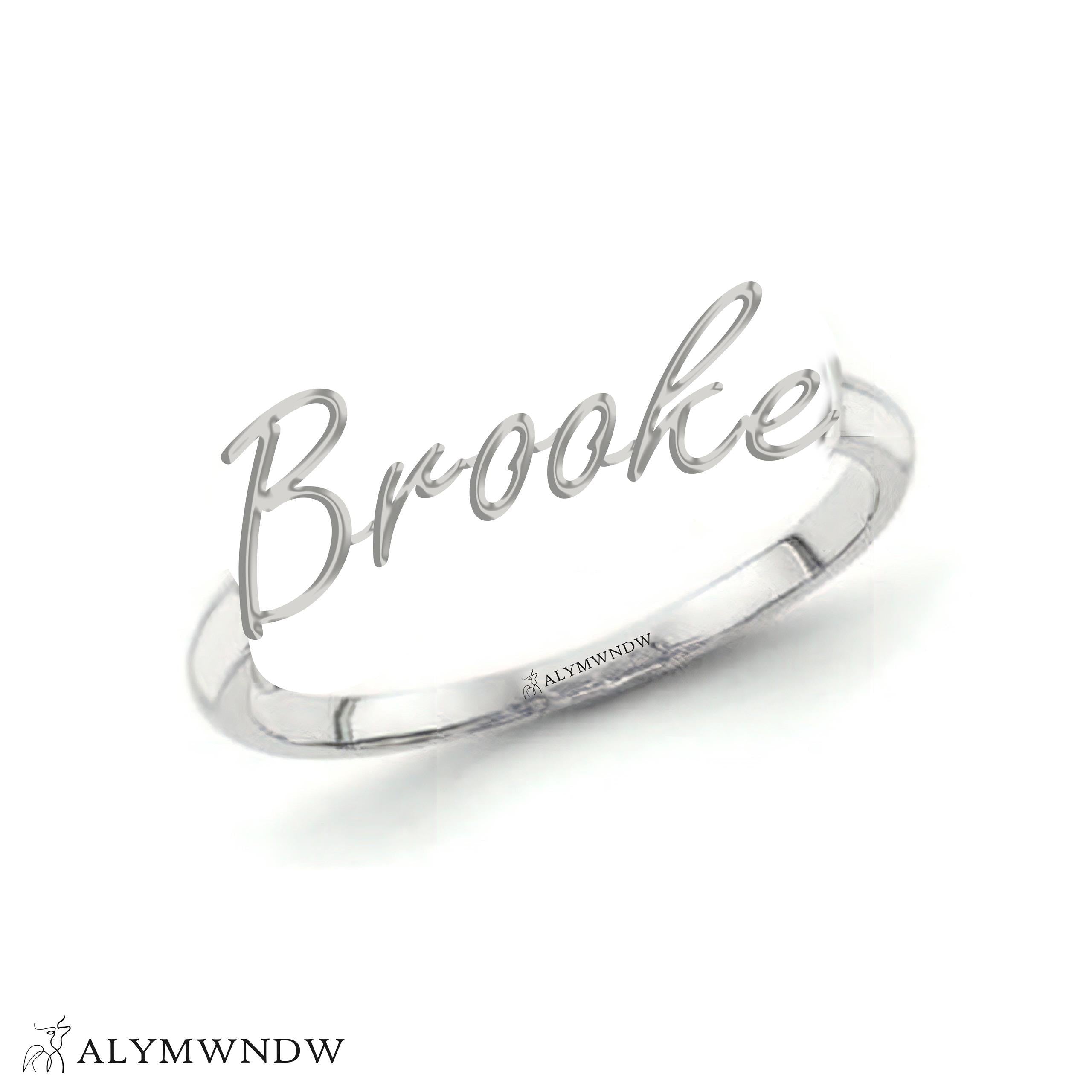 Personalized Name Ring in Gold (18K/21K/22K) – Custom Name Jewelry - Alymwndw