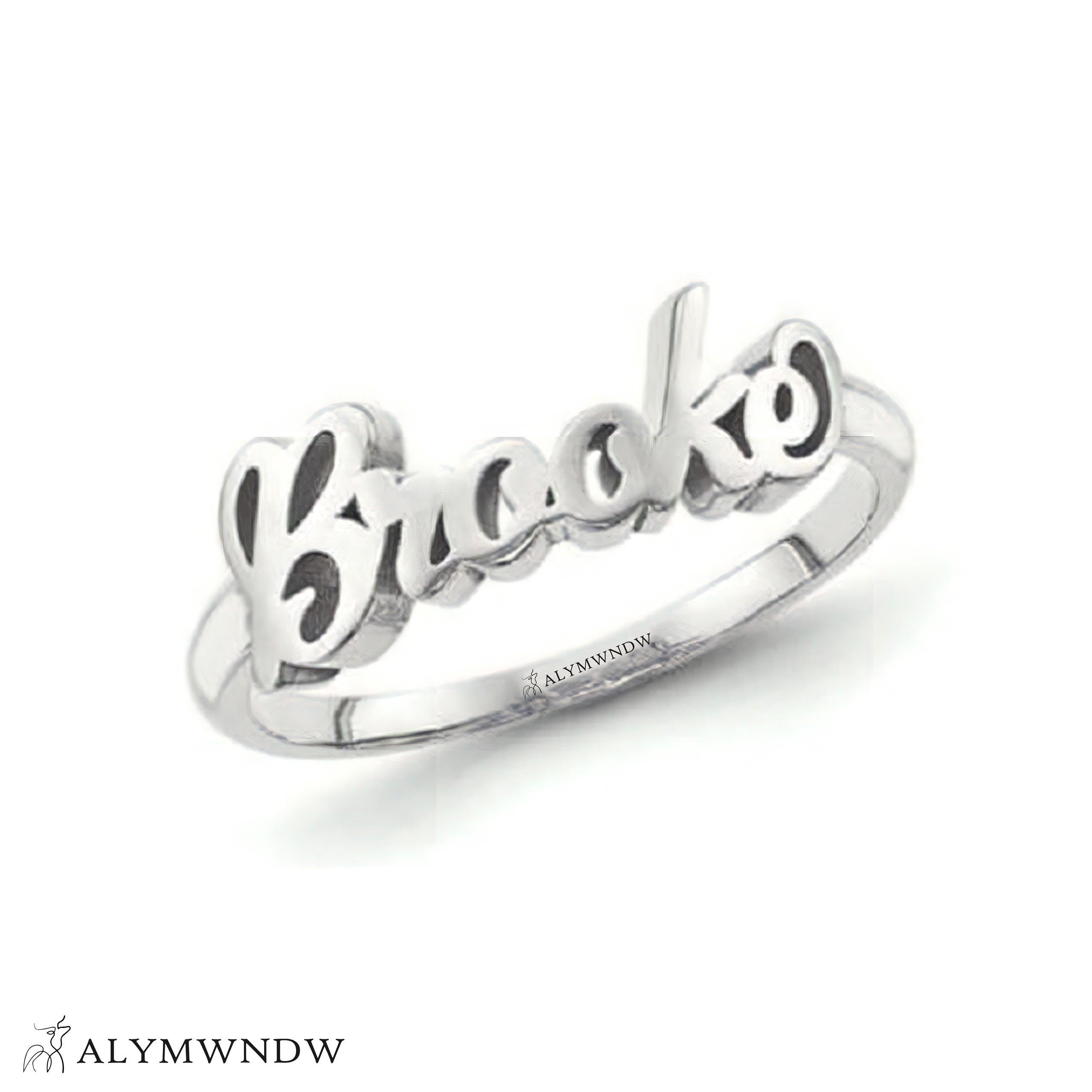 Personalized Name Ring in Gold (18K/21K/22K) – Custom Name Jewelry - Alymwndw