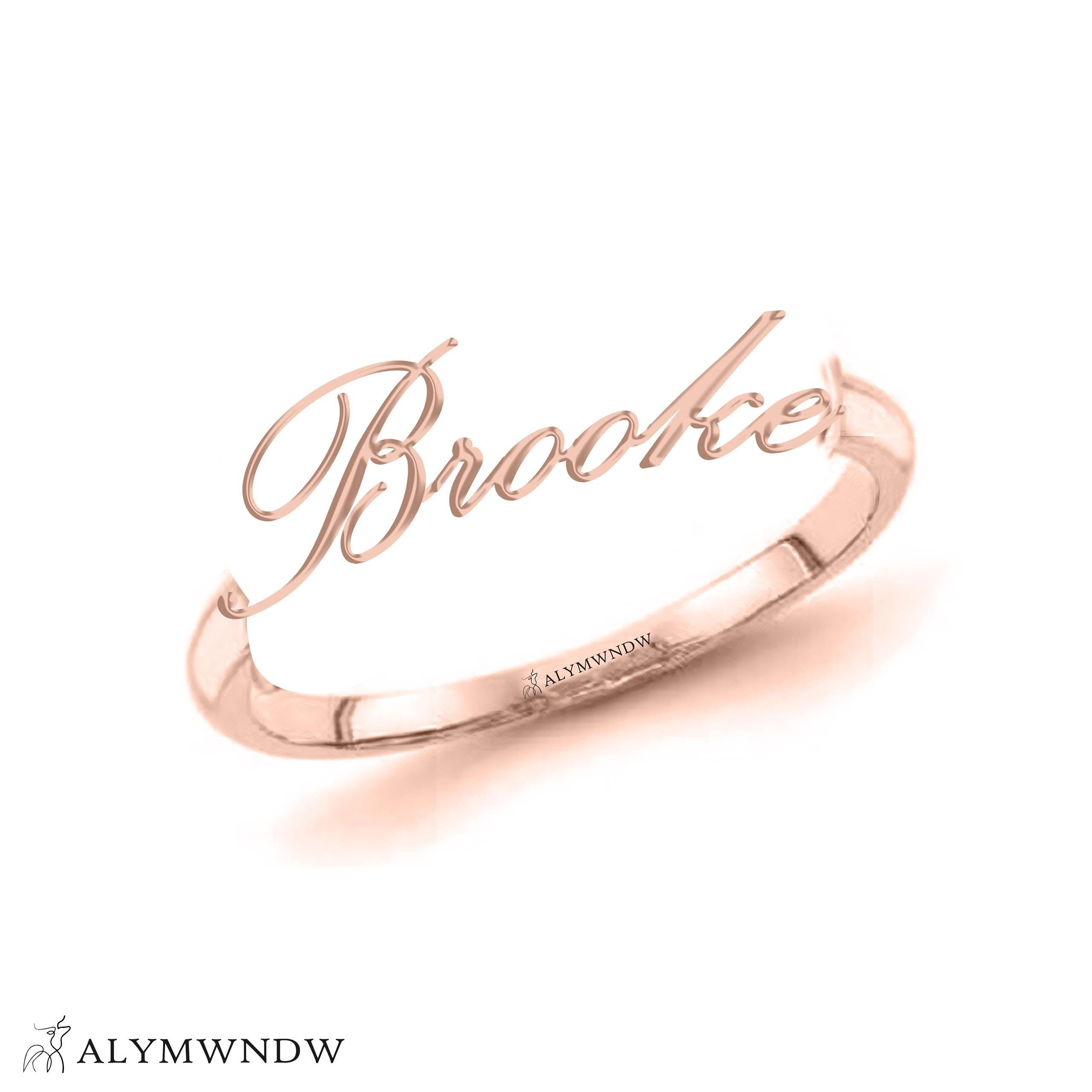 Personalized Name Ring in Gold (18K/21K/22K) – Custom Name Jewelry - Alymwndw